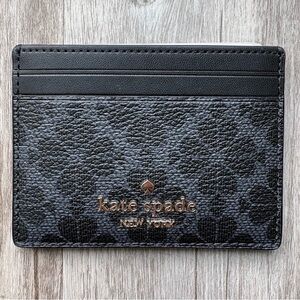 Kate Spade Flower Small Slim Card Holder KN761 Black